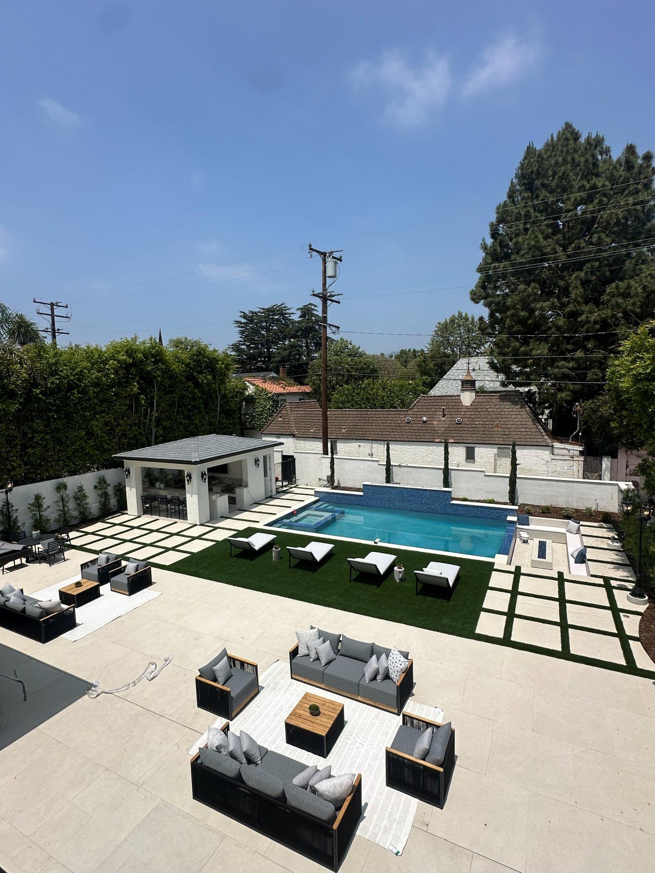Completed backyard