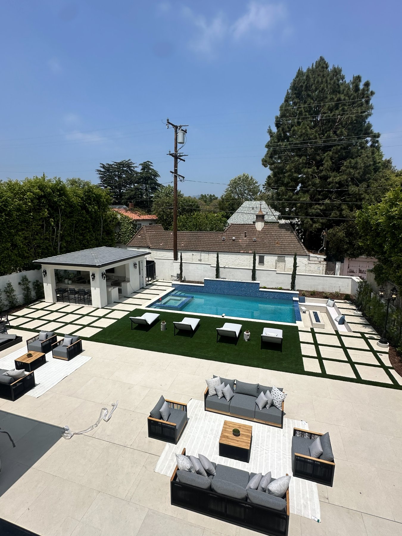Completed backyard