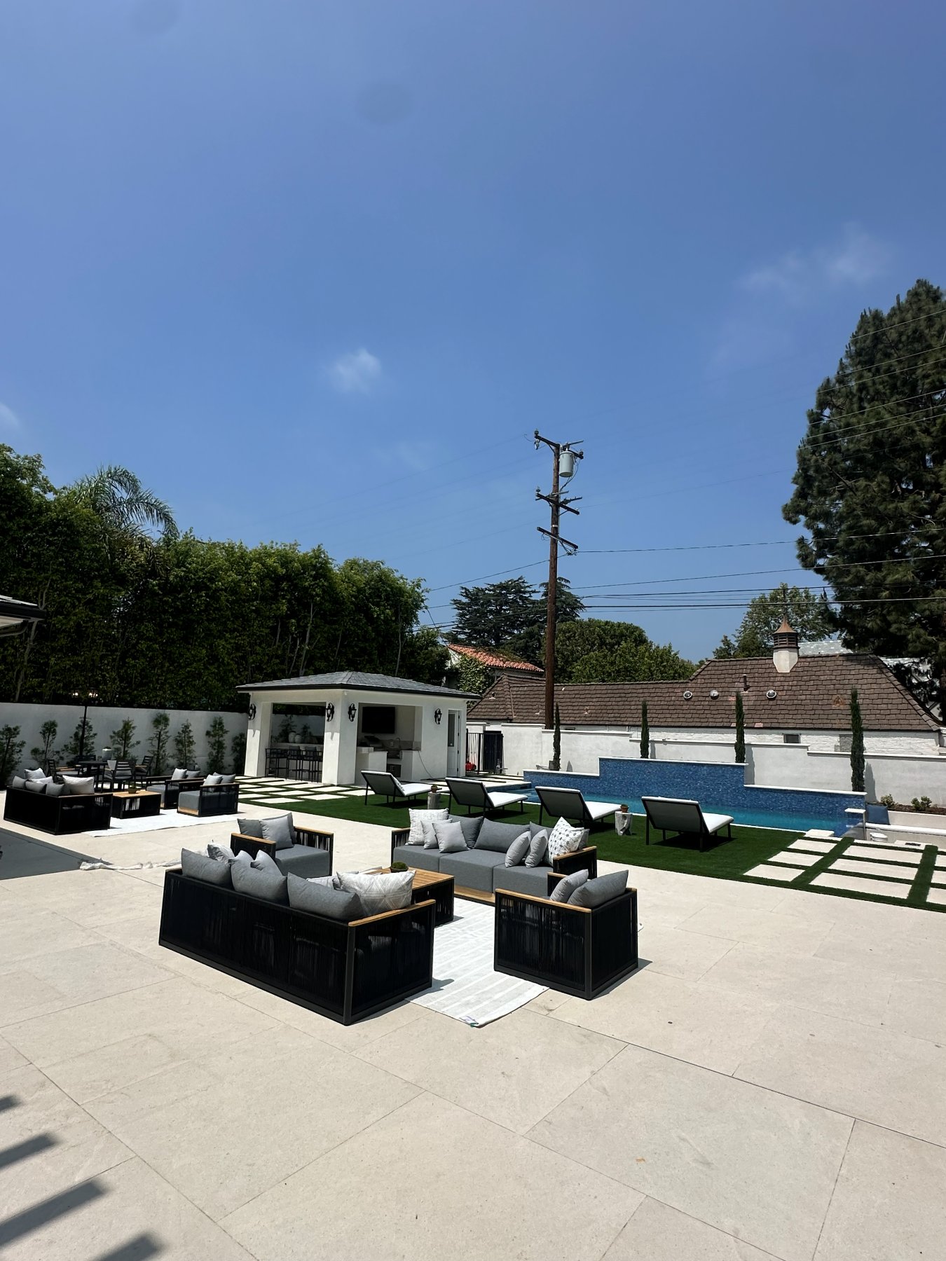 Completed backyard