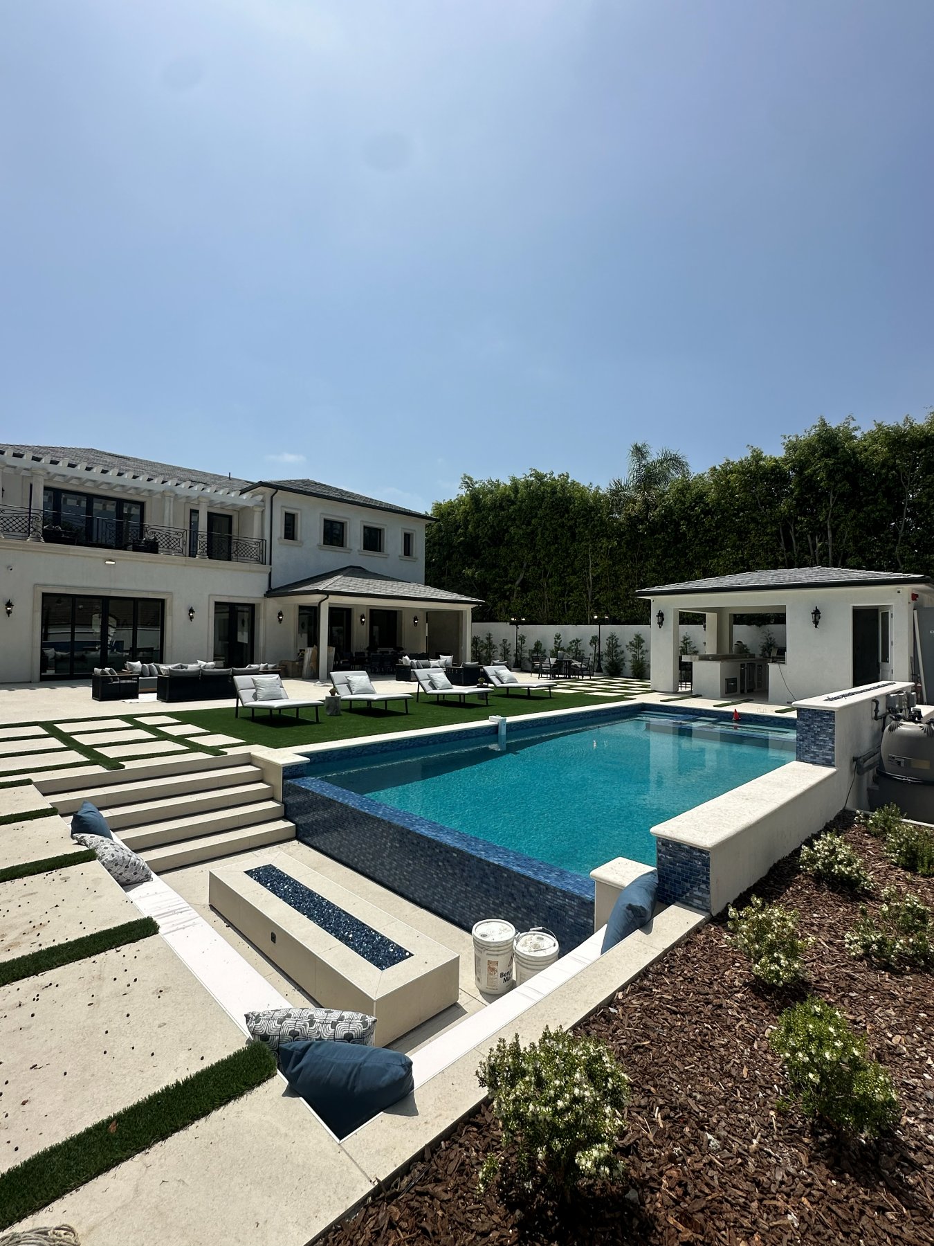 Completed backyard