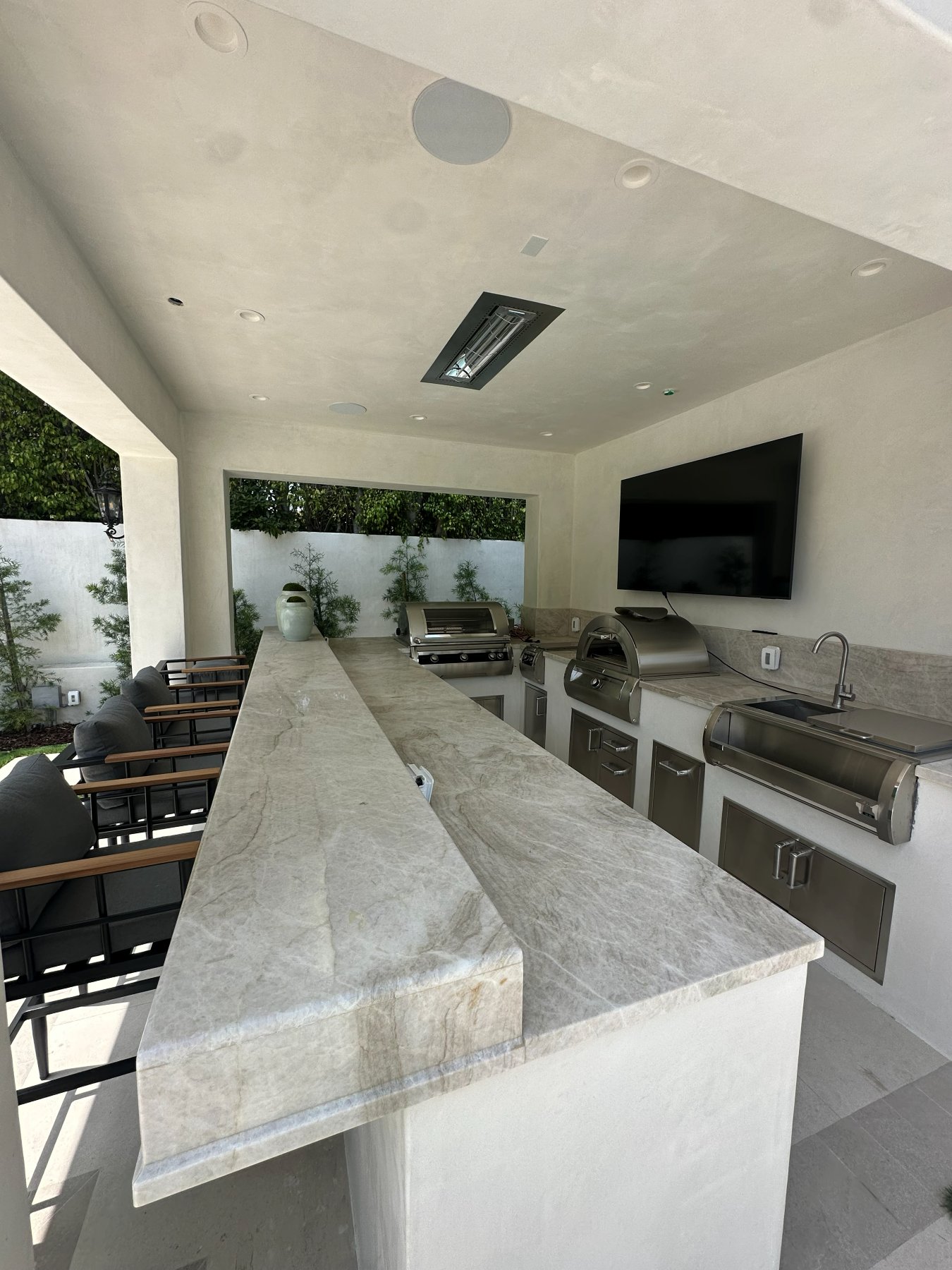 Completed backyard