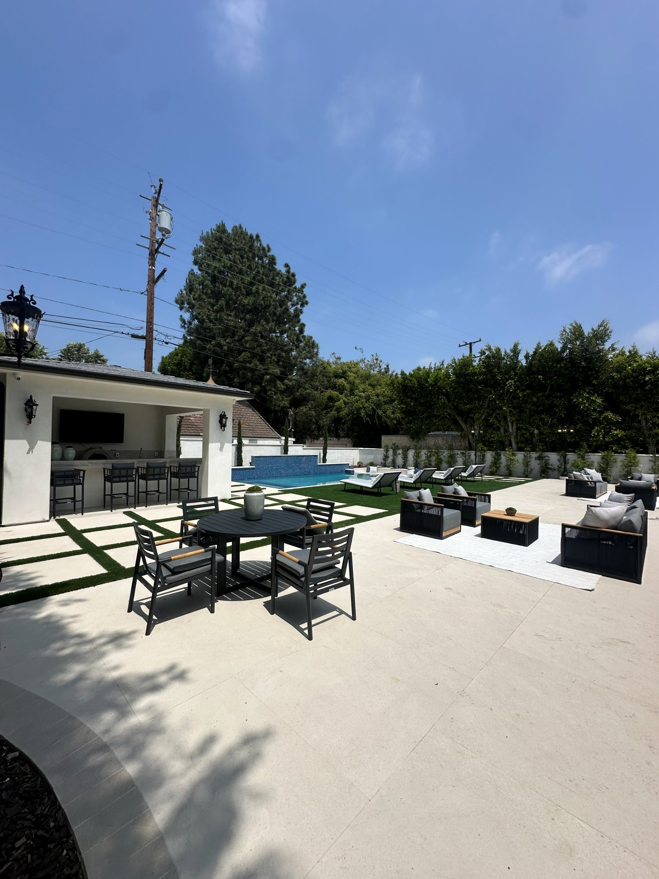 Completed backyard