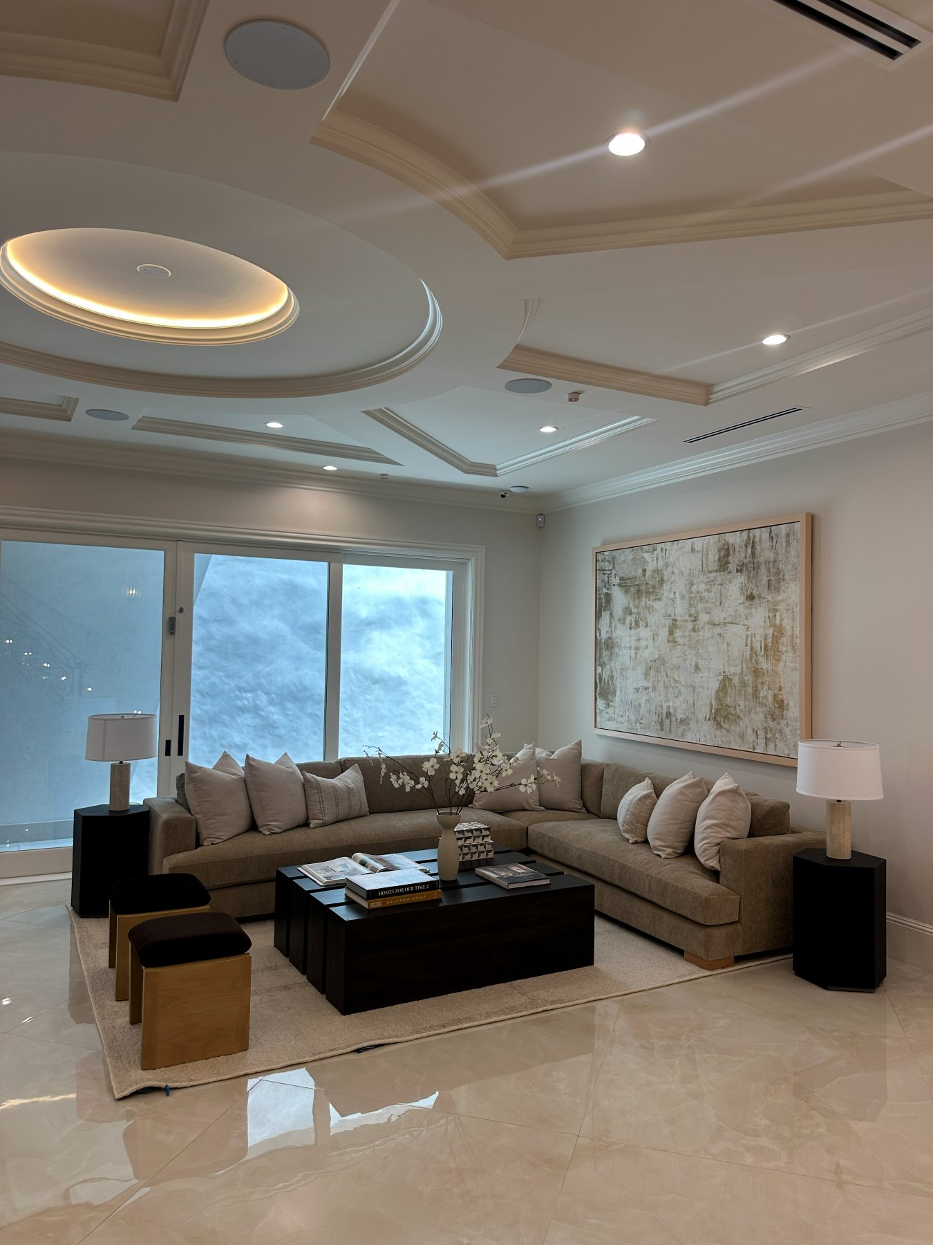 Completed living room