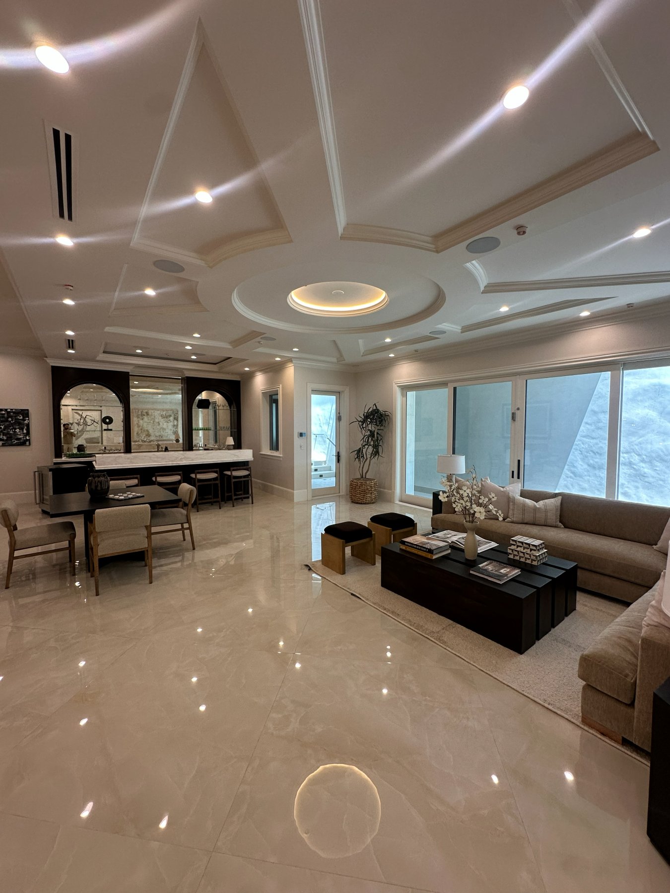 Completed living room